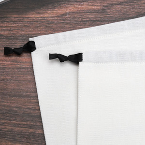 Pochette cadeau en mousseline écologique recyclable avec logo personnalisé pour mariage, sac anti-poussière en sergé de coton biologique avec cordon de serrage, vente en gros - Product Image 6