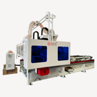 Scie de profilage de porte industrielle CNC à 4 côtés Machine automatique de découpe et de coupe de bord de porte en bois