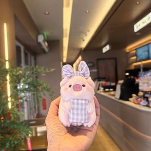 HECION Porte-clés en peluche cochon rose mignon de 8 cm, adorable poupée en peluche pour filles, décoration de sac à dos, cadeau - Product Image 2