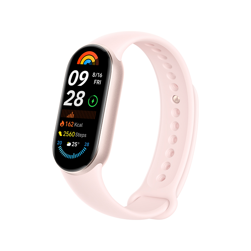 Оригинальный смарт-браслет Xiaomi Band 9, розовый, кислородный 1,62 '', AMOLED, сверхдлительный Срок службы батареи, 21 день, Miband, 150 + спортивные режимы