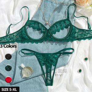 Sous-vêtements érotiques pour <span class=keywords><strong>femmes</strong></span>, dentelle d'abstinence, ajourés, révélant la poitrine, sous-vêtements sexy, ensemble deux pièces <span class=keywords><strong>de</strong></span> sous-vêtements érotiques haut <span class=keywords><strong>de</strong></span> gamme - Product Image 1