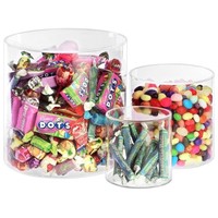 Boîtes de rangement rondes en acrylique avec couvercles pour bonbons, figurines de robots, jouets de collection, organisation de bureau