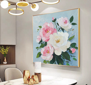 <span class=keywords><strong>Peinture</strong></span> artisanale personnalisée de magnifiques fleurs de <span class=keywords><strong>pivoine</strong></span>, <span class=keywords><strong>peinture</strong></span> décorative colorée pour la décoration du salon - Product Image 4