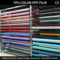 Film TPU PPF à changement de couleur en gros, 7,5 mil, auto-réparant, film de protection de luxe pour voiture, garantie 5 ans pour carrosserie (en rouleau)