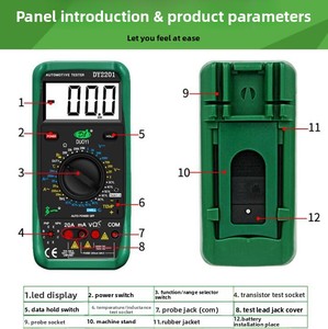 Multímetro Automotriz Multifuncional de Alta Precisión, Clase de Precisión 0.1, Duoyi DY2201, Profesional, Totalmente Automático - Product Image 4