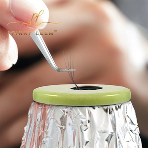 Support pour cils en verre cristal Pinky leem, support pour cils, palette adhésive pour cils, outil pour extensions de cils, support pour colle à cils - Product Image 3