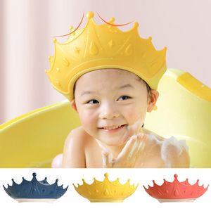 Personnalisé en plastique <span class=keywords><strong>EVA</strong></span> étanche gorro de ducha bebe couronne dessin animé enfants lavage de cheveux bain tête chapeau petits bébés bébé bonnet de douche - Product Image 3