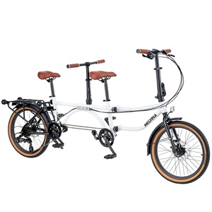 Vélo <span class=keywords><strong>tandem</strong></span> MEGHNA, vélo pliable, roue de 20 pouces, 7 vitesses, freins à disque doubles, vélo de croisière pliable avec porte-bagages arrière pour adultes - Product Image 5