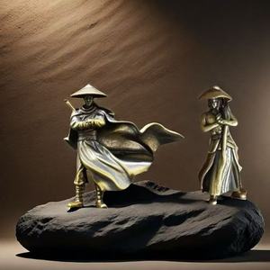 Figurines d'artistes martiaux de style ancien KI tengqiaos Old <span class=keywords><strong>Friends</strong></span> from the Martial Arts World, rochers artificiels, eau et éléments aquatiques - Product Image 1