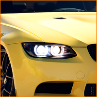 Para BMW E92 E93 M3 2006-2012 Coupé Convertible, Estilo DTM, Ojos de Ángel LED de Cristal, Proyector, Conjunto de Faros Delanteros LED para Automóvil