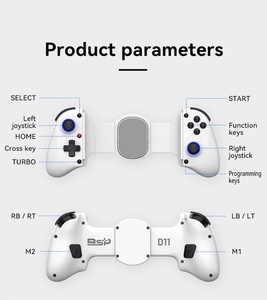 Nouvelle manette de jeu mobile télescopique sans fil D11 2026 avec lumière RGB et gyroscope six axes compatible - Product Image 1