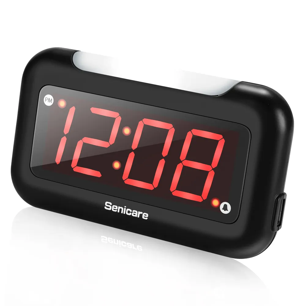 Digital Alarm Clock Snooze With Usb Charging 0--100% Brightness Bedroom Decor Alarm Clock With Battery