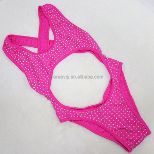 B237 Body da Pole Dance per Donna con Strass e Cristalli, Costume da Ballerina per Festival e Club - Product Image 2