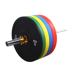 ชุดแผ่นกันชน10lbs/25lbs // 35lbs/<span class=keywords><strong>45lbs</strong></span>/55lbs แผ่นยางน้ำหนักสำหรับยกน้ำหนักการฝึกความแข็งแรง - Product Image 2