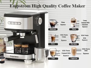 Máquina <span class=keywords><strong>de</strong></span> Café Espresso Semiautomática Comercial, Sistema <span class=keywords><strong>de</strong></span> Preparación <span class=keywords><strong>de</strong></span> Café, Bomba <span class=keywords><strong>de</strong></span> Plástico <span class=keywords><strong>de</strong></span> 20 Bares <span class=keywords><strong>de</strong></span> Presión, Bajo Ruido, para Uso Doméstico y en Hoteles - Product Image 3