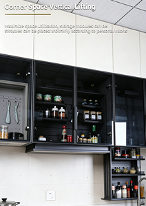 Étagère coulissante intelligente en alliage d'aluminium à commande électrique, avec commande vocale et capteur de mouvement anti-pincement, pour armoire de <span class=keywords><strong>cuisine</strong></span> - Product Image 5