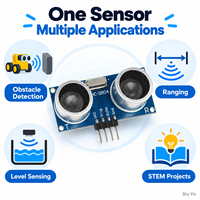 Module de capteur de distance ultrasonique HC-SR04 HCSR04 SR04 3.3V 5V pour évitement d'obstacles de robots et projets STEM – Vente en gros