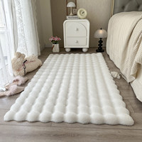 Tapis en fausse fourrure de lapin doux style crème nordique, tapis moelleux pour salon, canapé, chambre à coucher, chevet