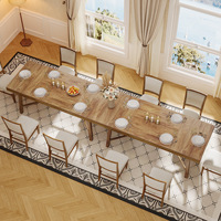 Mesa de Comedor Moderna de Madera de 70.9 Pulgadas para 6-8 Personas, Mesa de Cocina Convertible con Patas Reforzadas para el Hogar y Hoteles