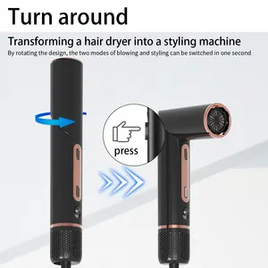 Factory Wholesale Foldable Handle High Speeds BLDC Motor 110000RPM 6 In 1 Hair Styler Removable Air Inlet Mesh