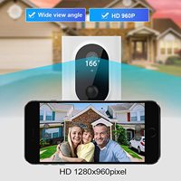 Vision nocturne WiFi détection de mouvement travail Alexa et Google Home sonnette vidéo Tuya App Smart Home sonnette de porte sans fil caméra
