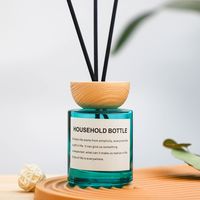 Bouteille diffuseur de parfum de luxe 150 ml vide en verre avec couvercle en bois pour l'aromathérapie et la fragrance d'intérieur