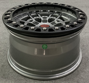 Roues de voiture de 17/18 pouces jantes en alliage noir argent OEM design de couleur personnalisée matériau chromé avec plaque anti-perte - Product Image 4