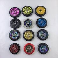Roues de trottinette freestyle en alliage d'aluminium CNC de 110 mm, roues de patinage de vitesse en PU à rebond élevé, pièces de rechange personnalisées OEM en gros pour usine