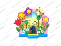 Maison de videur commerciale extérieure abeilles et fleurs maison de rebond maison gonflable toboggan combo château de saut videurs