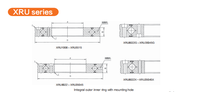 Roulement à rouleaux croisés de haute précision en acier chromé PRS RU297 RU297G RU297X 210x380x40mm pour bras de robot, couple de 1000 Nm
