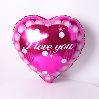 Balon Foil Bentuk Hati 18 Inci dengan Tulisan I Love You untuk Hari Valentine, Globos, Dekorasi Pesta Pernikahan, Balon Berbentuk Hati