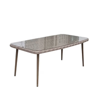 Ensemble de patio en rotin/osier synthétique moderne pour l'extérieur Mobilier de jardin traditionnel avec coussin pour la conversation et les loisirs