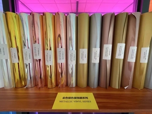 Gold and Silver Decorated 'Advertising' Cut Metalized <strong>Color</strong> <strong>Vinyl</strong> Roll for Poster Materials - Product Image 2