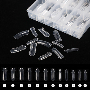 120 Uñas Postizas de Doble Forma de PP para Construcción Rápida, Moldes para Extensión de Gel UV, Puntas para Arte de Uñas - Product Image 2