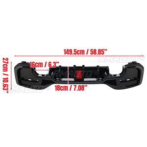 For BMW 1er M Sport F20 F21 M135i M140i E92 E93 335I Rear Bumper Lip <b>Diffuser</b> With <b>LED</b> Rear Spoiler Auto Exterior Accessories - Product Image 2