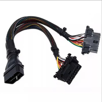 كابل تمديد مزدوج من ذكر إلى أنثى لجهاز تشخيص OBD2 للسيارات مع عزل PBT للاستخدام في السيارات