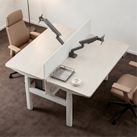 PRORIALS Poste de travail électrique moderne et durable à 4 moteurs, capacité de 120 kg, hauteur réglable, bureau debout ergonomique pour deux personnes