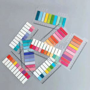 8 Packs Self-Adhesive PET Waterproof Sticky Notes Colorful Brightly Colored Loose Leaf Index <b>Memo</b> <b>Pad</b> for Student Office - Product Image 4