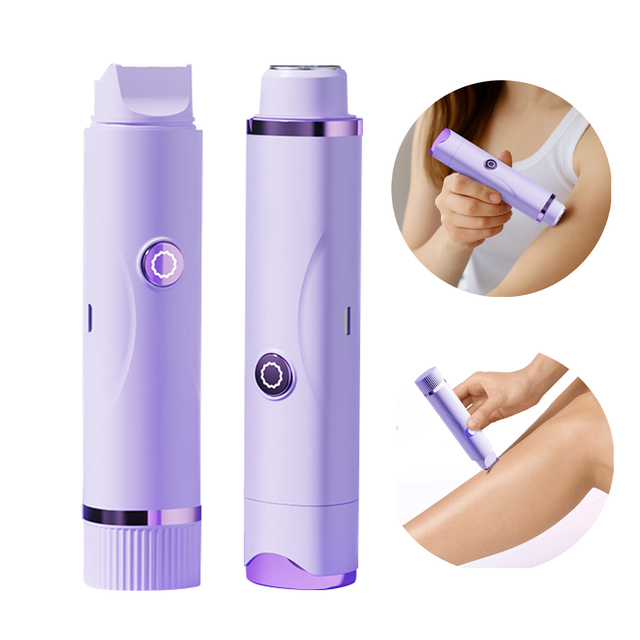 Wholesale Cordless Lady Shaver Rechargeable 2 in 1 Bikini Trimmer Mini Electric Shavers for Women Painless Full Body Epilator