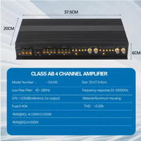 Amplificateur audio de voiture 4 canaux Classe AB Amplificateur de voiture 4*100W 4*200W pour système de haut-parleurs audio de voiture 12V Gamme complète