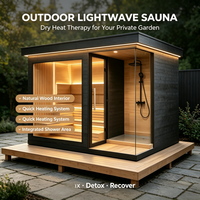 Sauna traditionnel à vapeur infrarouge avec thérapie par lumière rouge, chauffage de sauna, accessoires de sauna pour jardins, spas et maisons