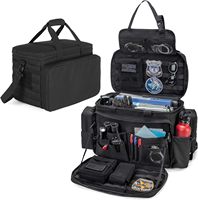 Organisateur de siège avant de voiture tactique de sécurité, fabriqué dans une usine certifiée BSCI, sac de rangement prêt pour la patrouille avec pochette pour ordinateur portable de 15,6 pouces, porte-gobelets