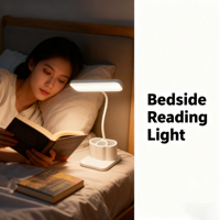 Lampe de table LED simple, lumière blanche chaude douce pour protéger les yeux, idéale pour le bureau des étudiants
