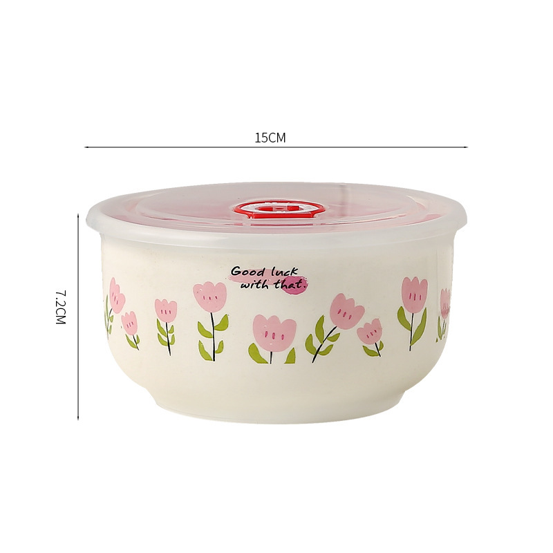 Coperchio per ciotola da 6 pollici "Pink Tulip"