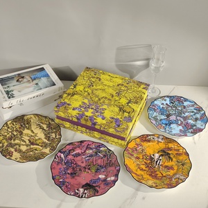 Service de vaisselle en porcelaine fine à motif animalier, design européen luxueux, et assiettes de présentation en porcelaine pour la maison - Product Image 6