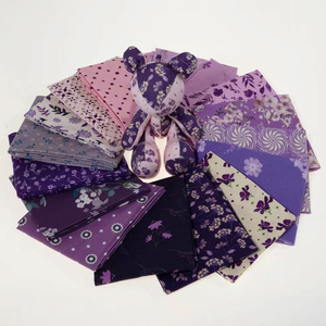 <span class=keywords><strong>Jell</strong></span> Cuộn Màu Tím Đầy Màu Sắc Thiết Kế Hoa Mô Hình Tinh Khiết Bông Cho May Đồ Chơi Quilting Chắp Vá Thủ Công DIY Chắp Vá - Product Image 5