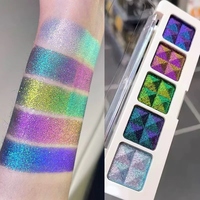 Palette de fards à paupières multichrome caméléon 12 couleurs, imperméable, longue durée, brillant, maquillage des yeux
