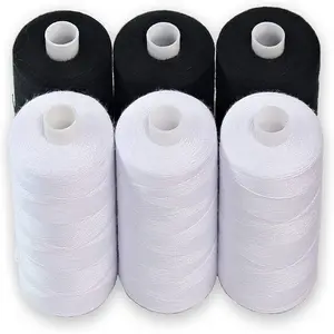Linha de algodão penteada Hilo 60/3 100% algodão por atacado de fábrica, linha de algodão puro S100% para máquina de costura