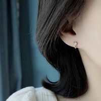 Großhandel Glow luxe Sterling Silber Zirkon Tulpe Blume Ohr stecker Hochwertige Modeschmuck Gold Lünette Einstellung Geschenk