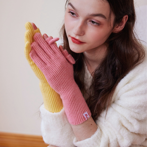Korean Style Blend Acrylic <strong>Gloves</strong> for Women Solid Color Knitted Winter <strong>Gloves</strong> <strong>Cute</strong> Thumb Flip Cover Autumn Winter Cold - Product Image 1